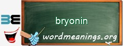 WordMeaning blackboard for bryonin